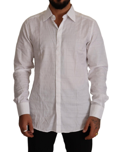 Dolce & Gabbana - Elegant White Cotton Dress Shirt - Slim Fit