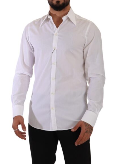 Dolce & Gabbana - Elegant White Cotton Dress Shirt - Slim Fit