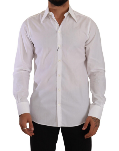 Dolce & Gabbana - Elegant White Cotton Dress Shirt - Slim Fit