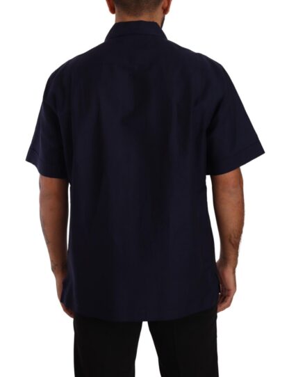 Dolce & Gabbana - Elegant Navy Blue Button-Down Casual Shirt