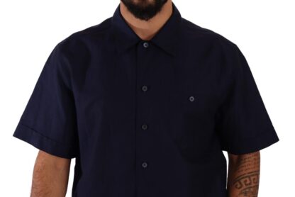 Dolce & Gabbana - Elegant Navy Blue Button-Down Casual Shirt