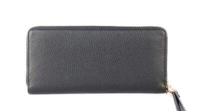 Michael Kors - Jet Set Travel Large Black Pebble Leather Continental Wrist Wallet