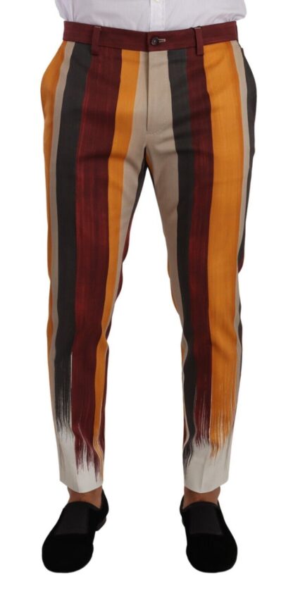 Dolce & Gabbana - Multicolor Striped Skinny Pants