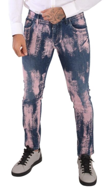 Dolce & Gabbana - Elegant Skinny Slim Fit Denim Jeans in Tie Dye