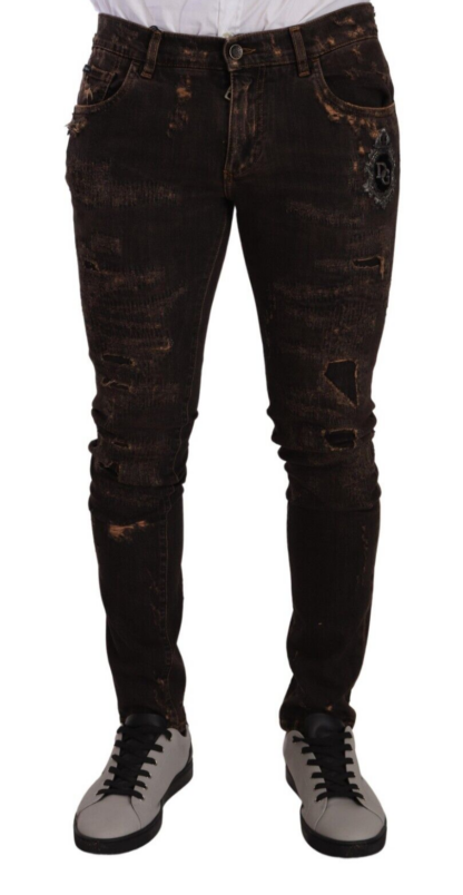 Dolce & Gabbana - Slim Fit Distressed Skinny Denim Jeans