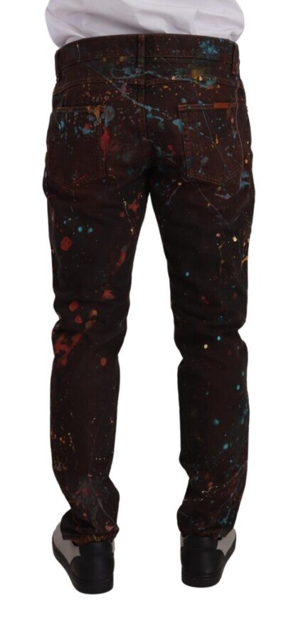 Dolce & Gabbana - Elegant Multicolored Painted Denim Jeans