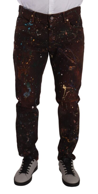 Dolce & Gabbana - Elegant Multicolored Painted Denim Jeans