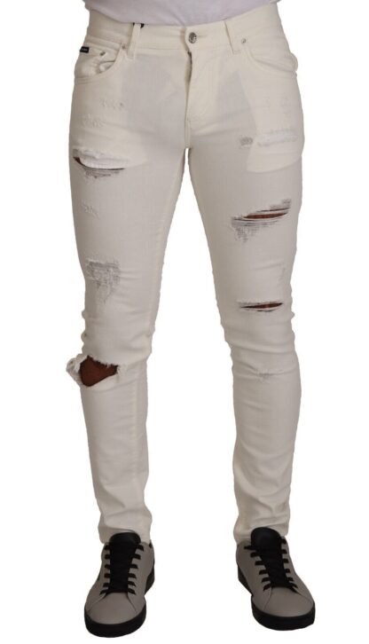 Dolce & Gabbana - Elegant White Skinny Denim Jeans