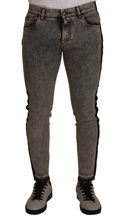 Dolce & Gabbana - Chic Embellished Crown Skinny Jeans