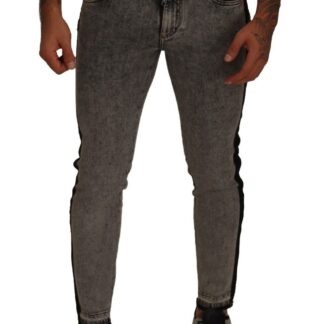 Dolce & Gabbana - Black Cotton Skinny Denim Trouser Jeans