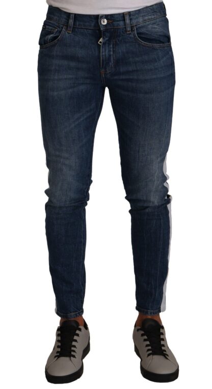 Dolce & Gabbana - Slim Fit Blue Washed Denim Jeans