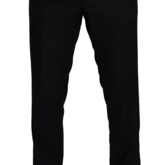 Dolce & Gabbana - Elegant Gray Check Slim Fit Trousers