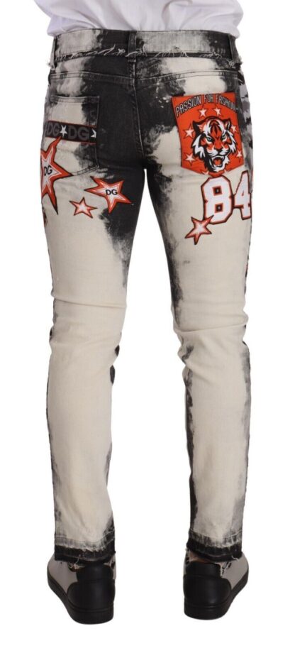 Dolce & Gabbana - Chic Slim Fit Star Motif Denim Jeans