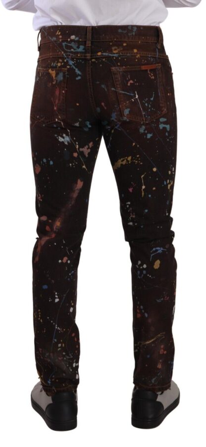 Dolce & Gabbana - Multicolor Painted Skinny Denim Jeans