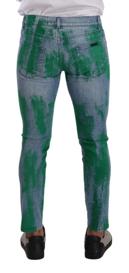 Dolce & Gabbana - Chic Skinny Denim Jeans in Blue Green Wash