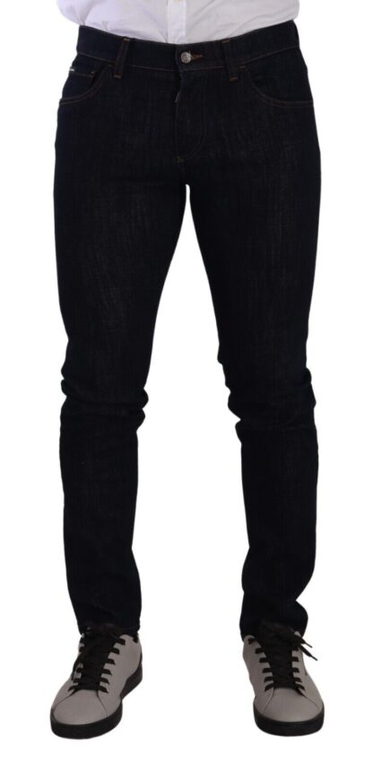 Dolce & Gabbana - Elegant Slim-Fit Dark Blue Denim Jeans