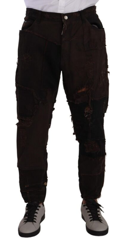 Dolce & Gabbana - Elegant Distressed Patchwork Denim Jeans