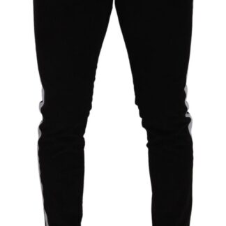 Dolce & Gabbana - Elegant High Waist Velvet Skinny Pants