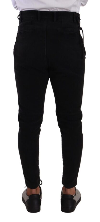 Dolce & Gabbana - Elegant High Waist Velvet Skinny Pants