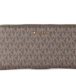 Michael Kors - Jet Set Travel Large Vanilla Signature Continental Wristlet Wallet