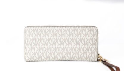 Michael Kors - Jet Set Travel Large Vanilla Signature Continental Wristlet Wallet