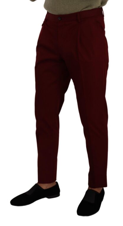 Dolce & Gabbana - Elegant Dark Red Dress Chinos for Men