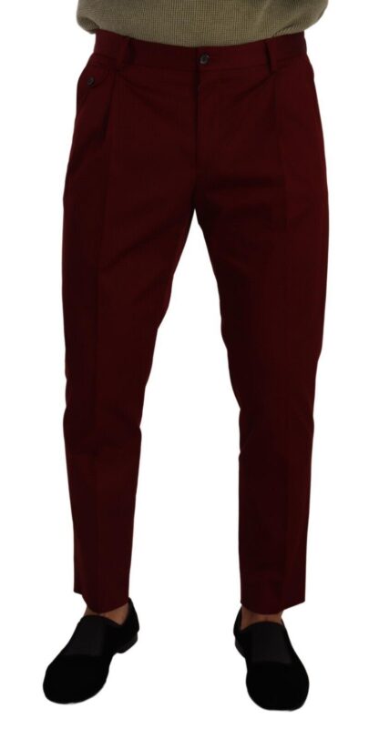 Dolce & Gabbana - Elegant Dark Red Dress Chinos for Men