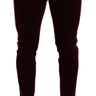 Dolce & Gabbana - Red Cotton Stretch Skinny Denim Trouser Jeans