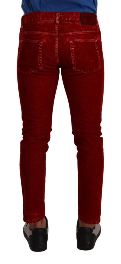 Dolce & Gabbana - Ravishing Red Slim Fit Designer Jeans