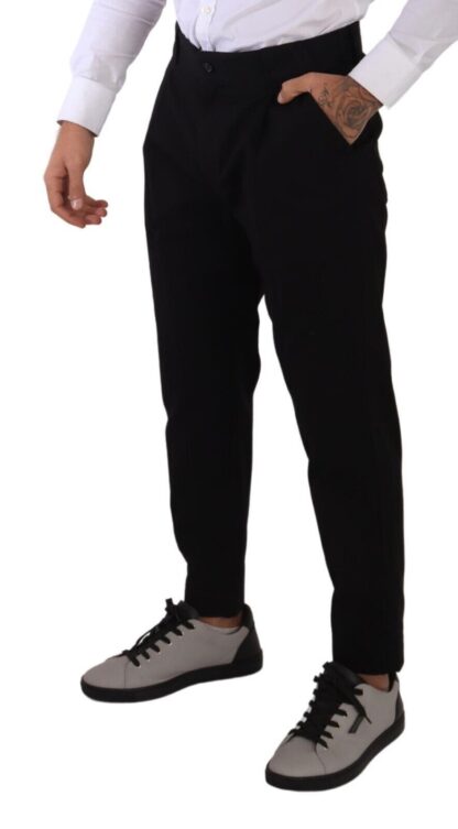 Dolce & Gabbana - Elegant Tapered Black Cotton Chinos