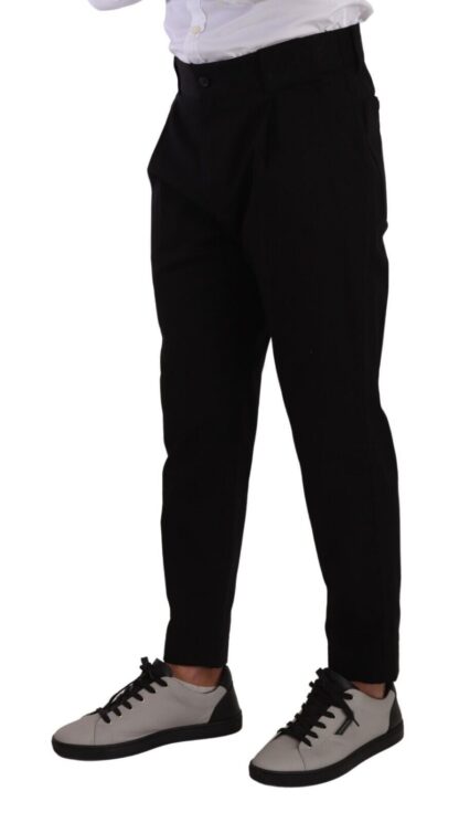 Dolce & Gabbana - Elegant Tapered Black Cotton Chinos