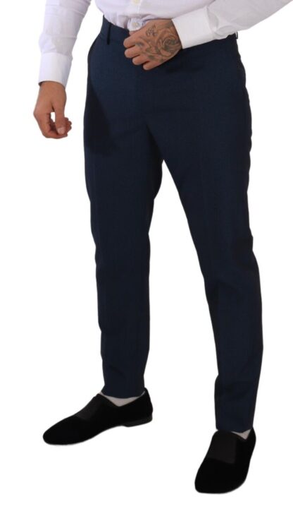 Dolce & Gabbana - Elegant Slim Fit Dress Pants in Dark Blue