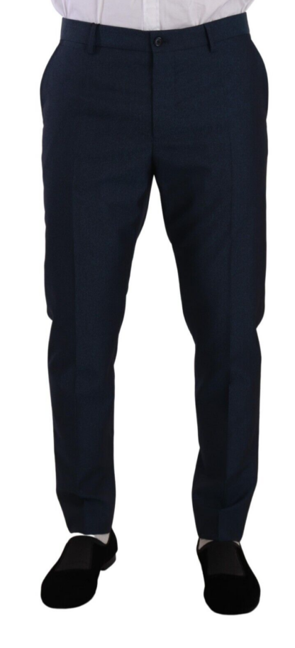 Dolce & Gabbana - Elegant Slim Fit Dress Pants in Dark Blue