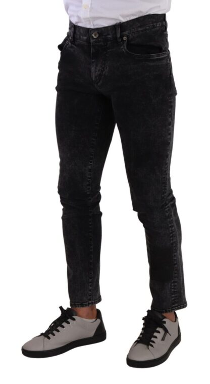 Dolce & Gabbana - Sleek Slim-Fit Designer Jeans in Black Gray