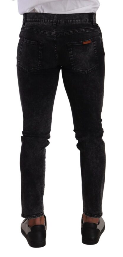 Dolce & Gabbana - Sleek Slim-Fit Designer Jeans in Black Gray