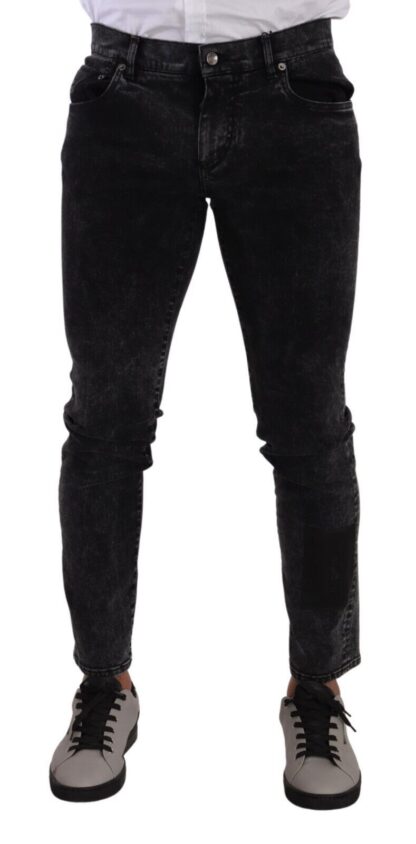 Dolce & Gabbana - Sleek Slim-Fit Designer Jeans in Black Gray