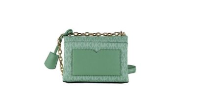 Michael Kors - Cece Small Sea Green Signature PVC Convertible Flap Crossbody Bag