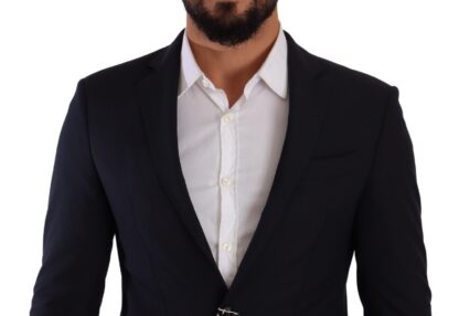 Domenico Tagliente - Elegant Slim Fit Dark Blue Blazer