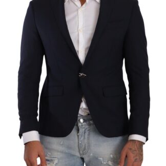 Dolce & Gabbana - Sleek Navy Martini Slim Fit Wool Blazer