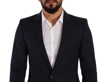 Dolce & Gabbana - Sleek Navy Martini Slim Fit Wool Blazer