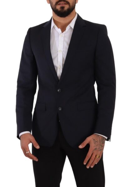 Dolce & Gabbana - Sleek Navy Martini Slim Fit Wool Blazer