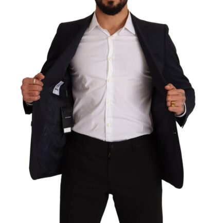 Dolce & Gabbana - Sleek Navy Martini Slim Fit Wool Blazer