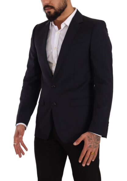 Dolce & Gabbana - Sleek Navy Martini Slim Fit Wool Blazer