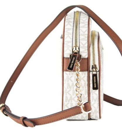 Michael Kors - Jet Set Medium Vanilla PVC North South Chain Crossbody Handbag