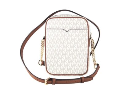 Michael Kors - Jet Set Medium Vanilla PVC North South Chain Crossbody Handbag