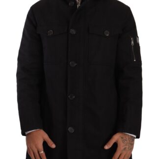 Dolce & Gabbana - Elegant Black Parka Hooded Jacket