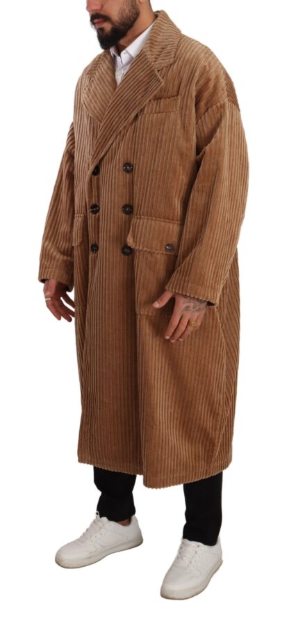 Dolce & Gabbana - Elegant Beige Cotton Overcoat for Men