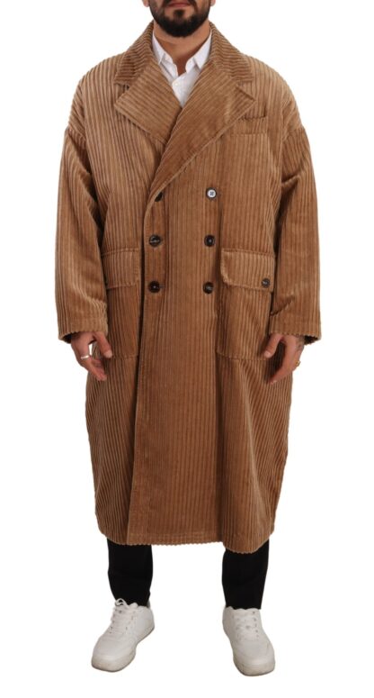 Dolce & Gabbana - Elegant Beige Cotton Overcoat for Men