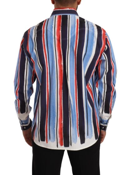 Dolce & Gabbana - Elegant Striped Cotton Shirt with Pockets