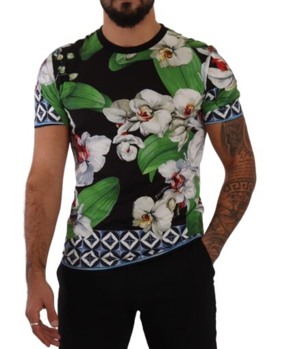 Dolce & Gabbana - Elegant Floral Print Crewneck Tee